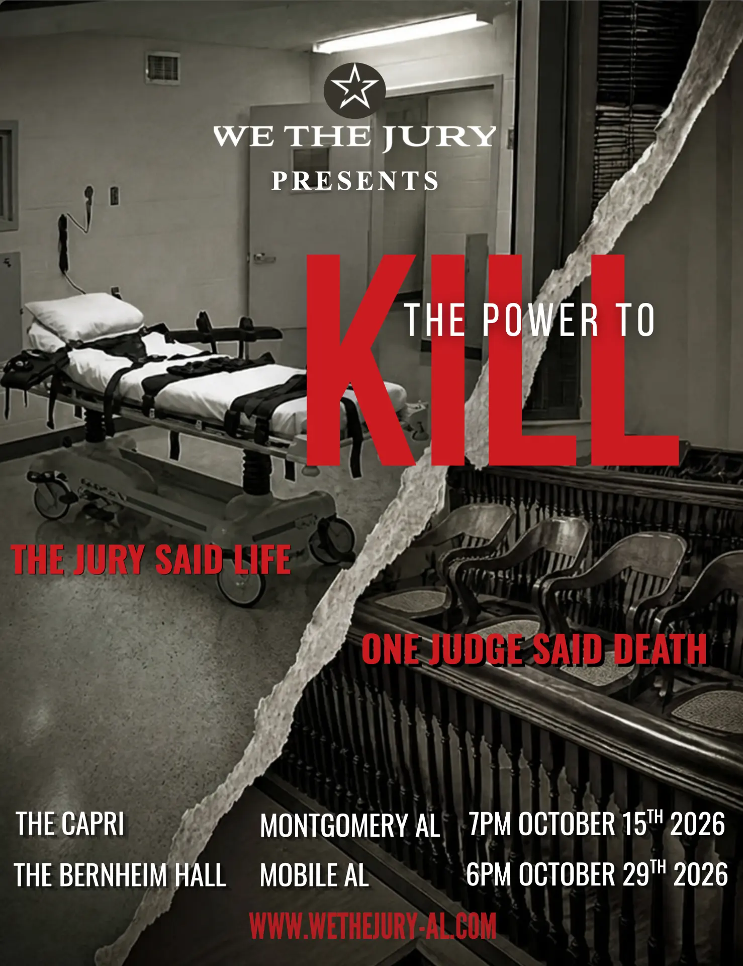 Poster for The Power to Kill, a film presented by We the Jury